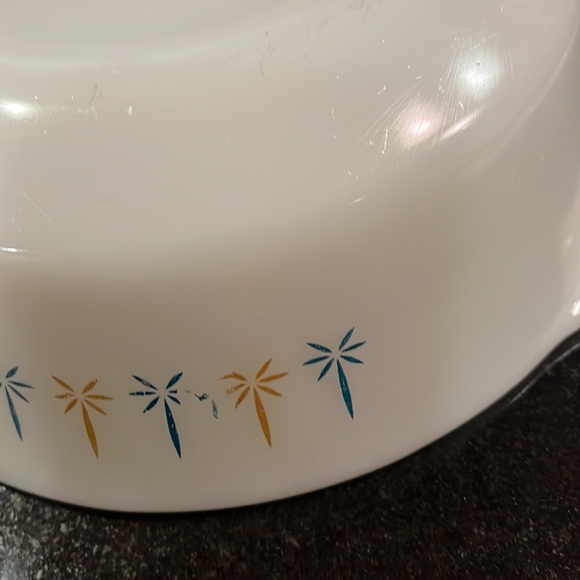 1 1/2 QT - Fire King Atomic Starburst Candle Glow  Glass Casserole - Picture 8 of 15